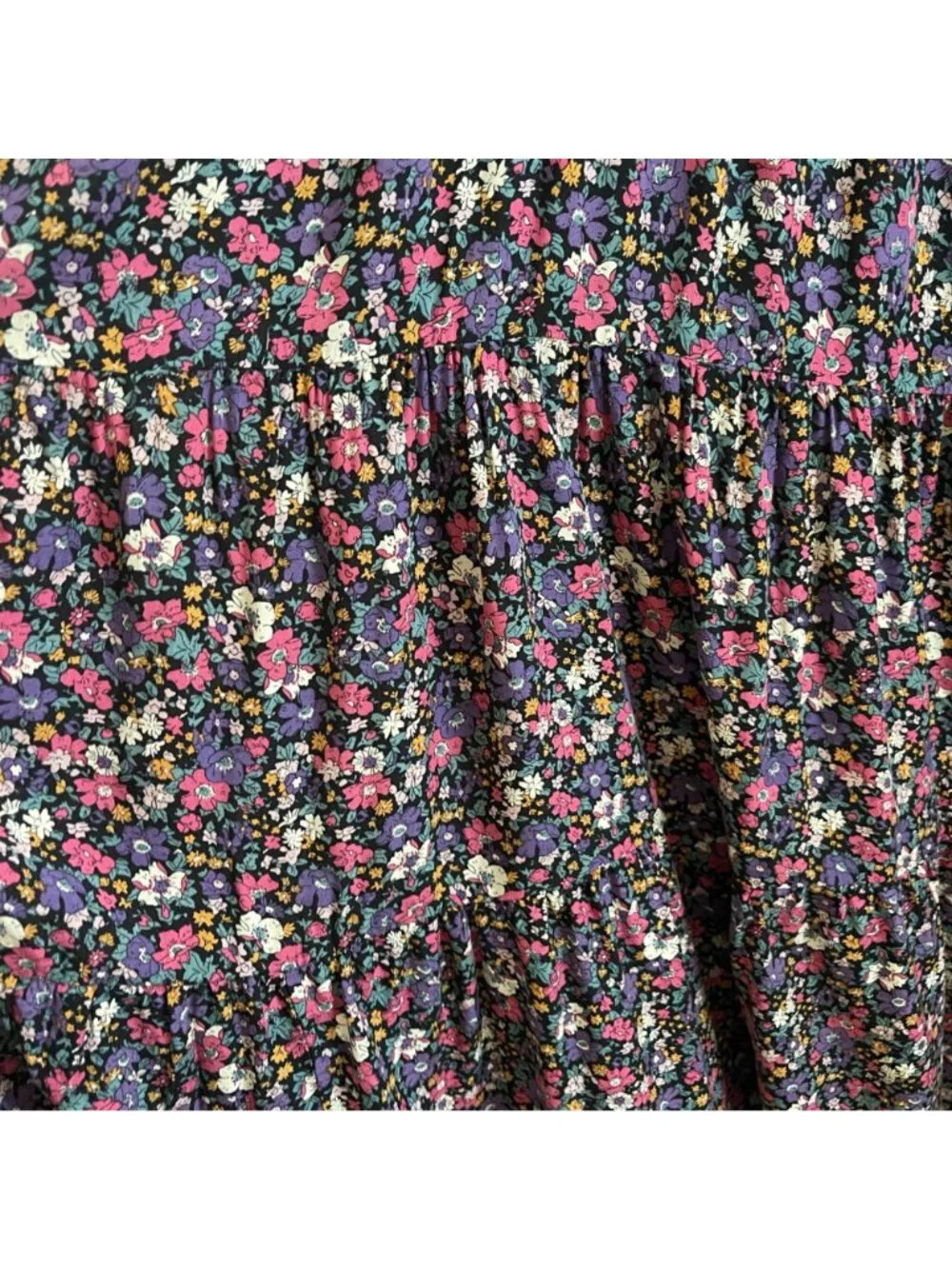 Natural Life Womens Floral Maxi Dress Size L Boho Cottagecore Prairie Whimsical - Picture 6 of 11